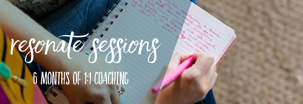 resonate sessions 6 months of 1 to 1 coaching